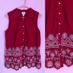 Beautiful St. John’s Bay tank top in Red